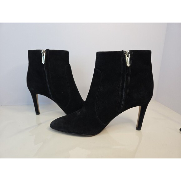 Sam Edelman Olette Black Suede Pointed Toe High Heel Ankle Bootie Side Zip S 6.5 - Picture 4 of 8